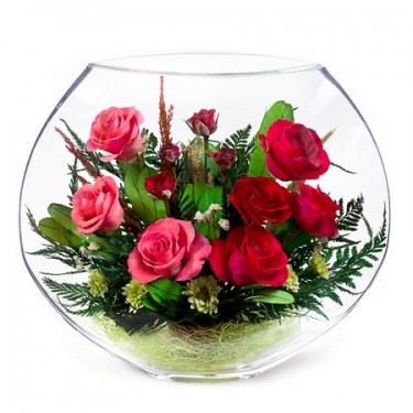 "NaturalFlowers" Арт: EMR5c-01 цветы в стекле